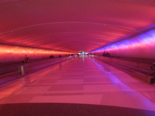 Light Tunnel, McNamara Terminal, Detroit Metro Airport, Michigan