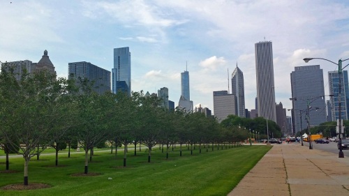 Grant Park, Chicago, skyline