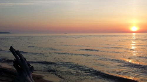 Lake Huron, sunrise, Michigan