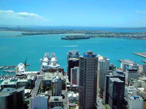 Auckland, New Zealand skyline - from up-top Sky Tower