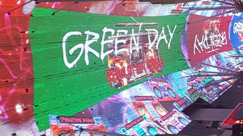 Fremont Street Experience - Viva Vision Light Show, Green Day